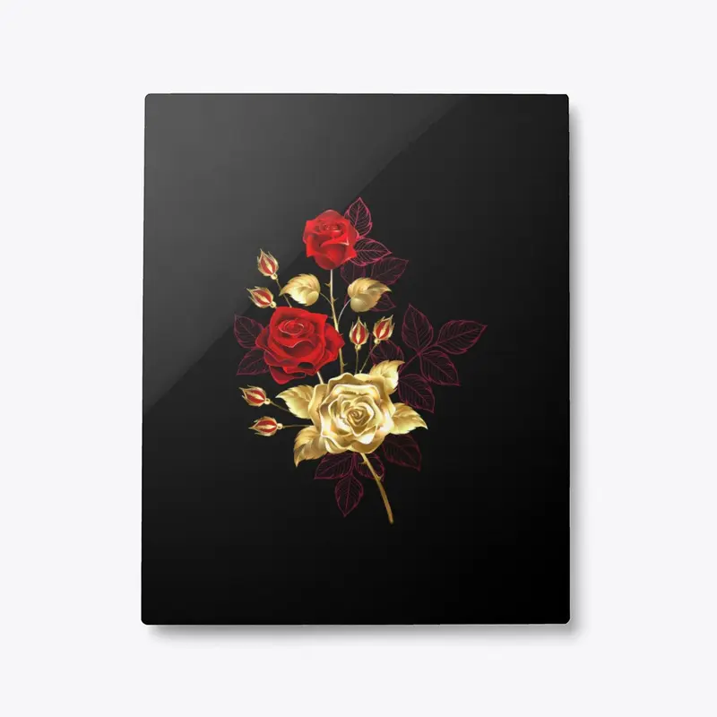 Red gold rose