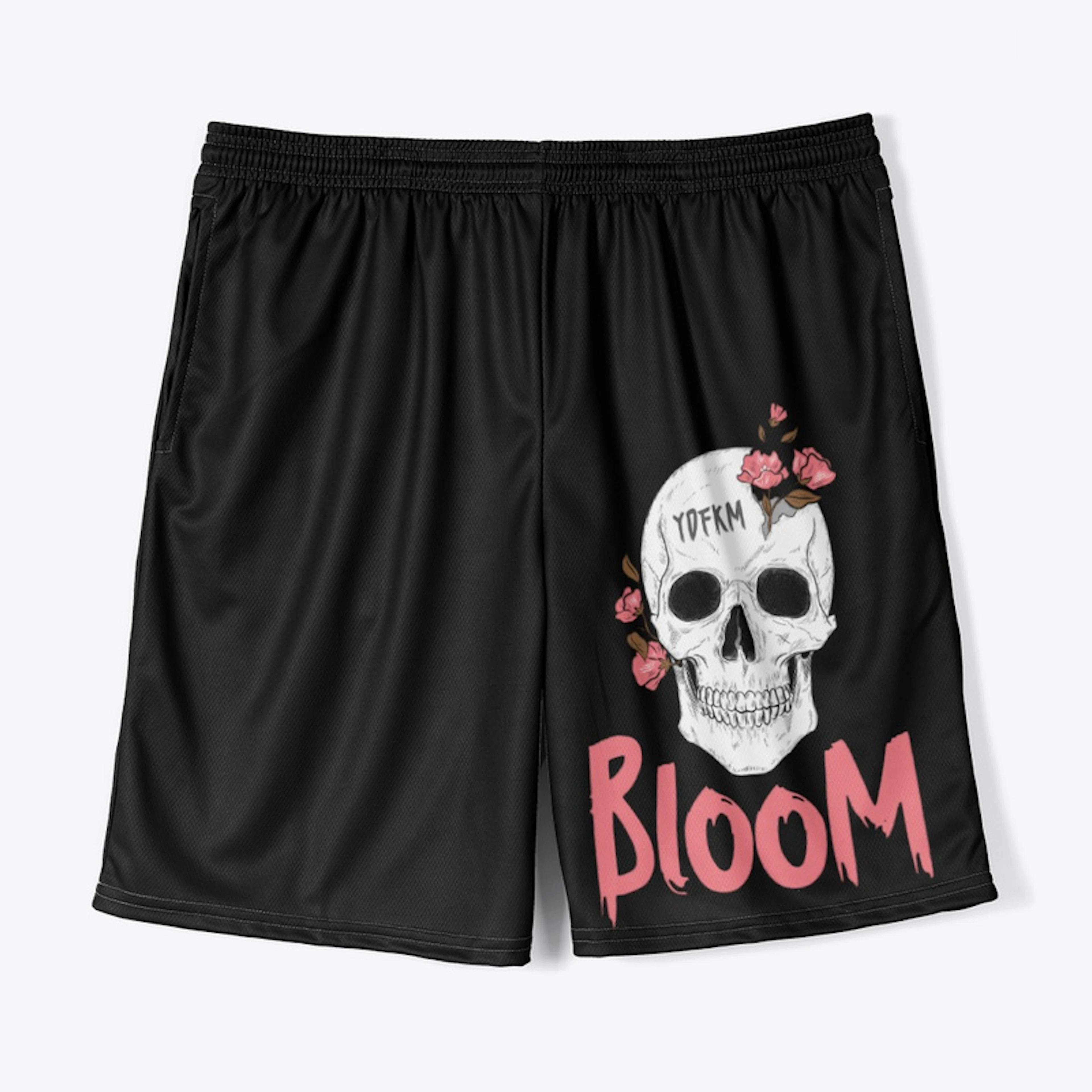 Bloom skull jersey shorts 