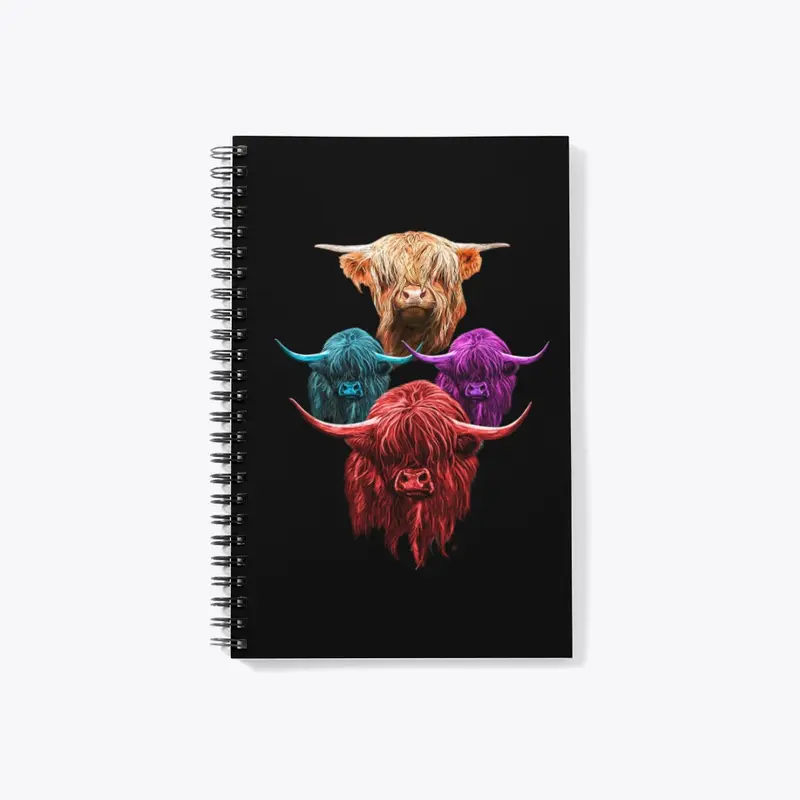 Highland cow notebook 