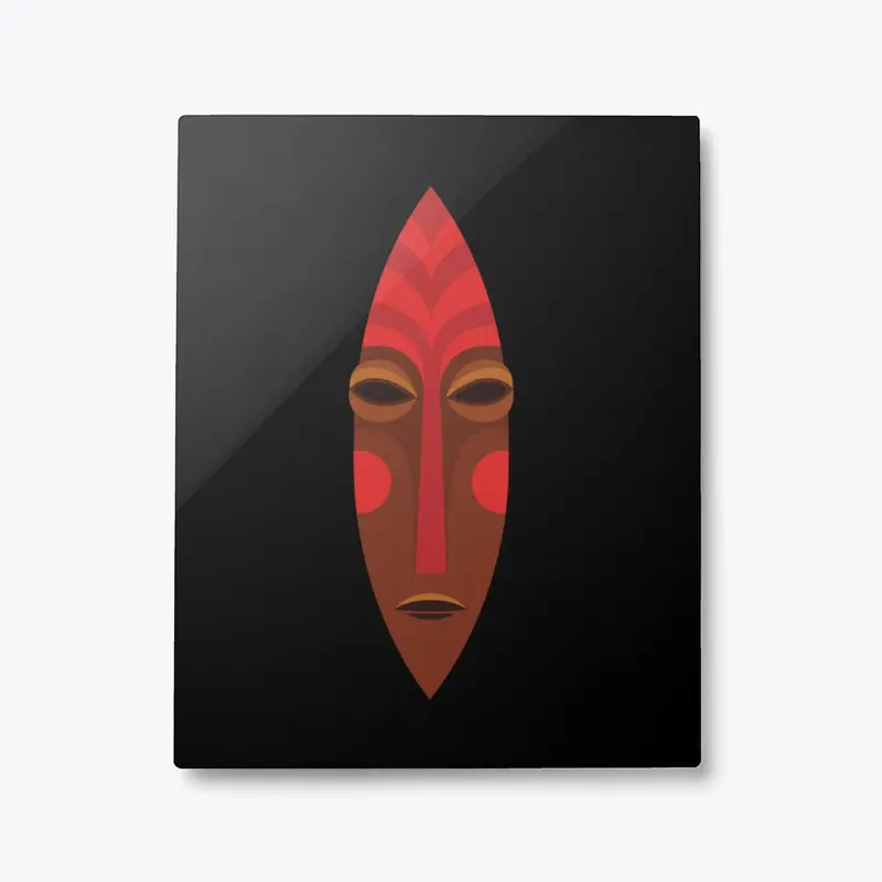 Tiki metal print 