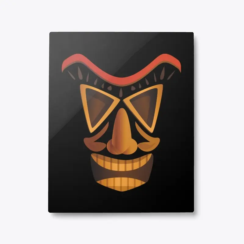 Tiki metal print 